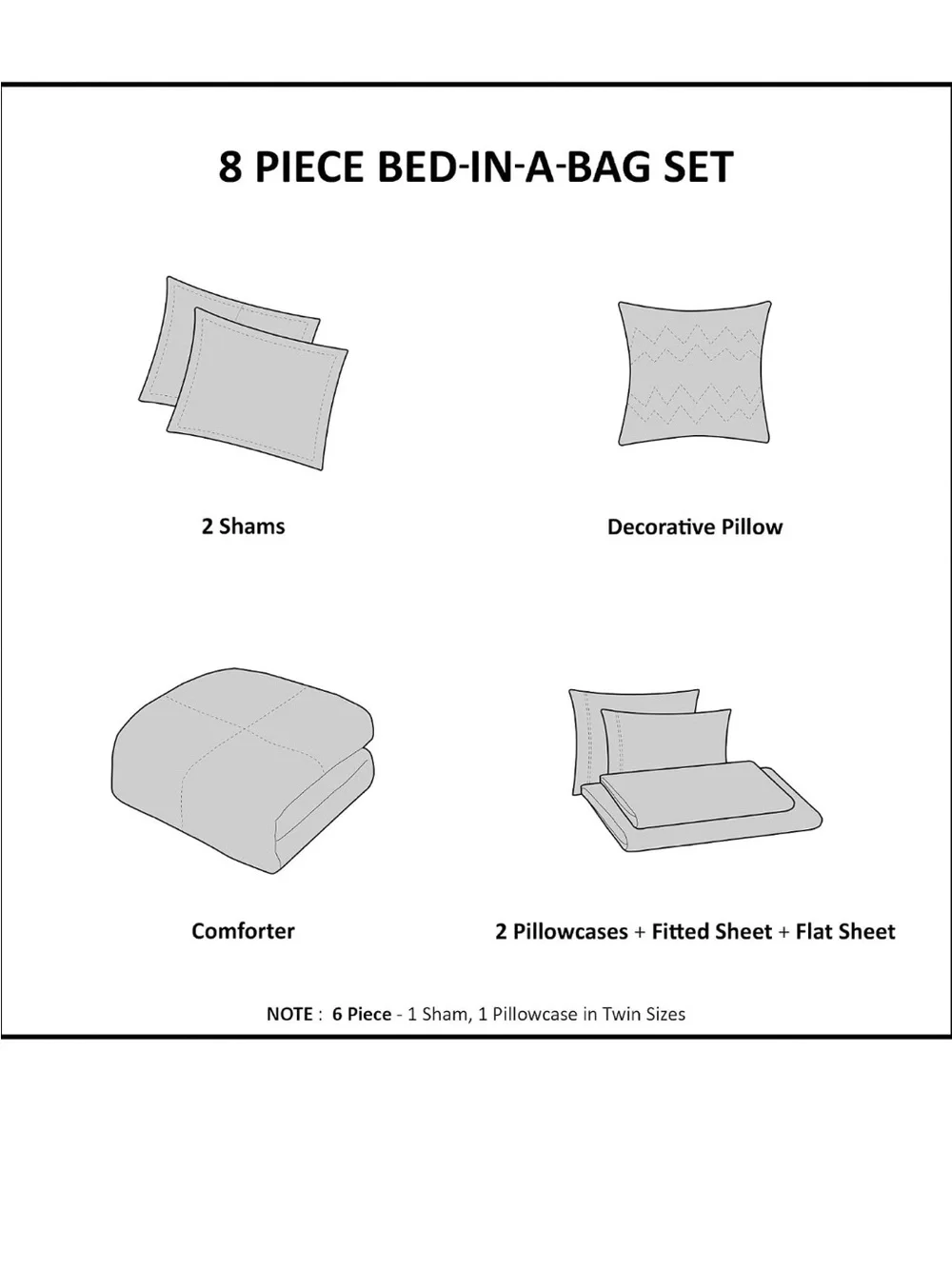 Madison Park Essentials Cozy Bed in a Bag Reversible Comforter with Sheets Queen